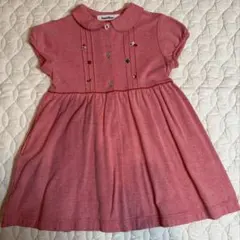 ファミリア 110 ポロシャツワンピース 半袖　赤