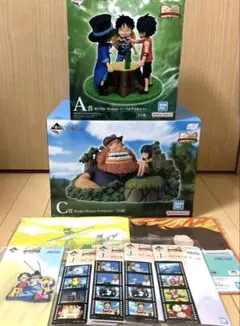 一番くじワンピース A賞サボルフィエースC賞サワロロビン フィギュア 他 計9点