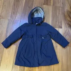 タルティーヌエショコラ　ネイビー フード付き コート　110