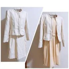 Pin'x ツイードセレモニースーツ アイボリー フォーマルスーツ 3点セット