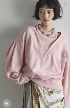 THE YOn フェイクレイヤード プルオーバー ピンクAunt Marie’sのサムネイル