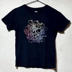 ユニクロ キッズ130 黒 キャラクタープリント半袖Tシャツ カジュアル 可愛い