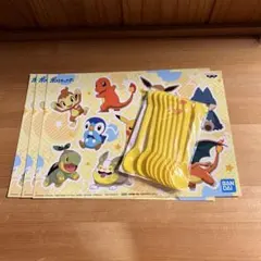 31アイスクリーム　ポケモンスプーン9本　シール３枚