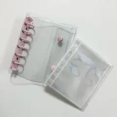 シール帳リフィル10枚　6穴A7　バインダー 透明　セット売り　ピンク　y2k