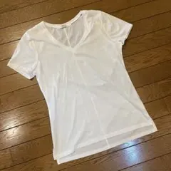 AZUL ホワイト Vネック 半袖Tシャツ