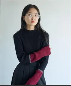 【新品未使用タグ付き】レプシィム　12ゲージ袖配色プルオーバー2