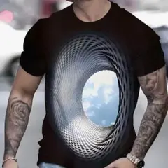 ユニークTシャツ　Tシャツ 3Dプリント Lサイズ　おもしろTシャツ