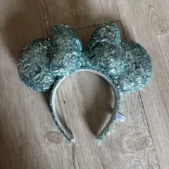 水色スパンコールリボンカチューシャ ディズニー