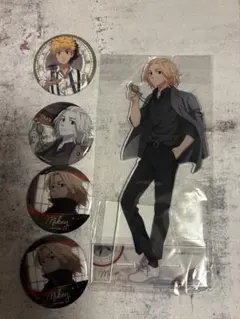 東京リベンジャーズ　ハピネス缶バッジ　佐野万次郎＆花垣武道 5点セット