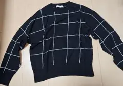 AG チェック柄 長袖ニット