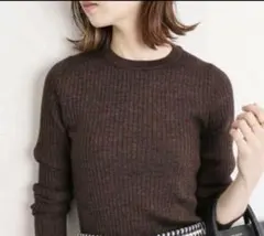 IENA ウールリブニット