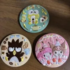 刺繍缶バッジ ３個セット
