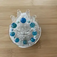 天然石パワーストーンブレスレット　ラリマー＆ブラジル瑪瑙＆天然水晶