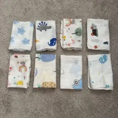 美品✨新品・未使用ベビー ガーゼハンカチ綿100%8枚セット