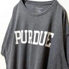 チャンピオン PURDUEパデュー ロゴ Tシャツ グレー 灰色 XL 古着