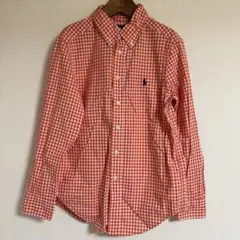 ラルフローレン ボタンダウン チェックシャツ キッズS(8) ポニー