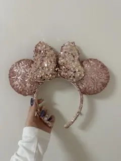 ピンクゴールド ミニーマウス カチューシャ