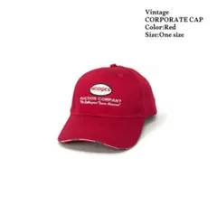 【90s】 ビンテージ キャップ 企業 アメリカ ロゴ 刺繍 赤
