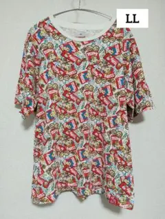 ペコちゃん ポコちゃん 総柄 Tシャツ 不二家 ミルキー LLサイズ 2017のサムネイル
