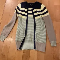 GapKids ストライプ柄 ロングカーディガン 160