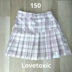 ラブトキシック(Lovetoxic)プリーツスカート　ピンク　チェック　M160