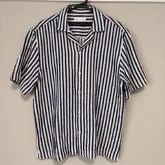 ZARA ストライプ柄 オープンカラーシャツ 半袖 Lサイズのサムネイル
