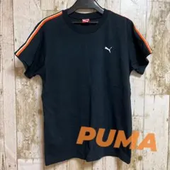 PUMA プーマ レディース Tシャツ 黒 ブラック/オレンジ