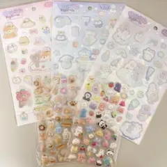 ゆめかわbigシール2 プクプクシール 5枚セット ぷっくりシール セリア