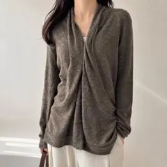cloudnine ドレープカーディガン 茶 M-L #204のサムネイル