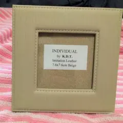 新品　K.D.T. イミテーションレザー フォトフレーム ベージュ