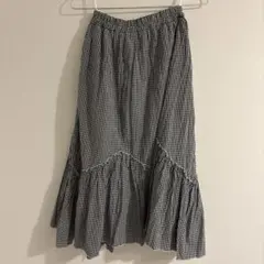 ギンガムチェック フレアスカート ems