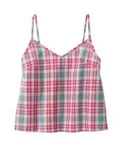 【匿名配送】無印良品 婦人 マドラスチェックキャミソール