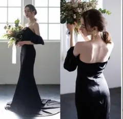 vera wang carol 風 ブラックマーメイドドレス - メルカリ