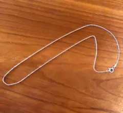 新品未使用 イタリア製 シルバー925カットボールチェーンネックレス 40cm