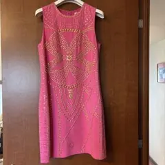 レア　H&M ×VERSACE ノースリーブ スタッズ ワンピースのサムネイル
