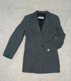 MaxMara グレー ストライプ テーラードジャケット