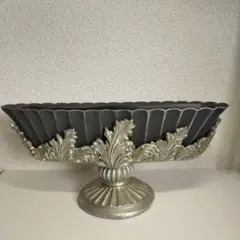 Clay クレイ 花器 アンティーク調 33cm シルバー×グレーのサムネイル