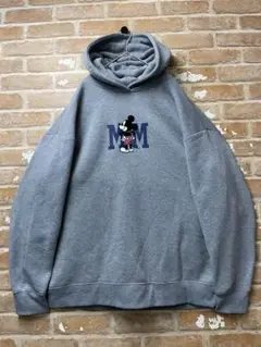 ディズニー　Disney ミッキー　パーカー　グレー　オーバーサイズ