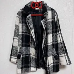 チェック コート 韓国 M