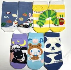 新品　絵本大賞　天ぷら　メガネうさぎ　おばけ　あおむし　サンリオ　キャラソックス