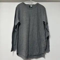 H&M グレー 長袖カットソー コットン混紡【Mサイズ】