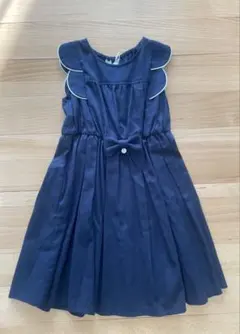 【新品未使用 ショパン】ネイビー ノースリーブワンピース 110cm タグ付き