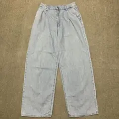 ドレープデニムタックパンツ　ユニクロ　UNIQLO ジーンズ　サイズM ブルー
