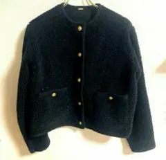 ボアジャケット ノーカラージャケット