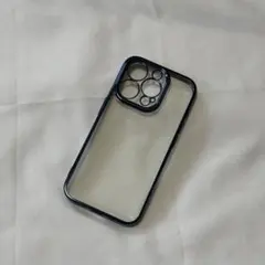 ⭐️ iPhone15proケースブルー 青 メッキ加工 シンプル クール