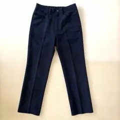 GU センタープレスストレートパンツ ブラック S