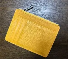 【高級本革】ミニ財布★カードケース★小銭入れ★レディース★イエロー@