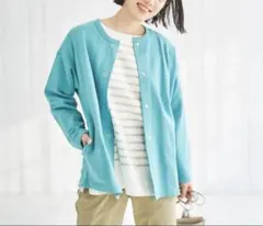 USAコットン裏毛スウェットミディアム丈カーディガン