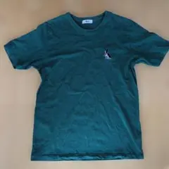 WEGO グリーン Tシャツ　犬　ボストンテリア