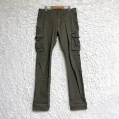 BOYCOTT ボイコット カーゴパンツ ミリタリー カーキ (2)ストレッチのサムネイル